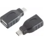 Adaptador de cabo S/CONN 13-20013 USB 3.1 C para USB 2.0 A preto