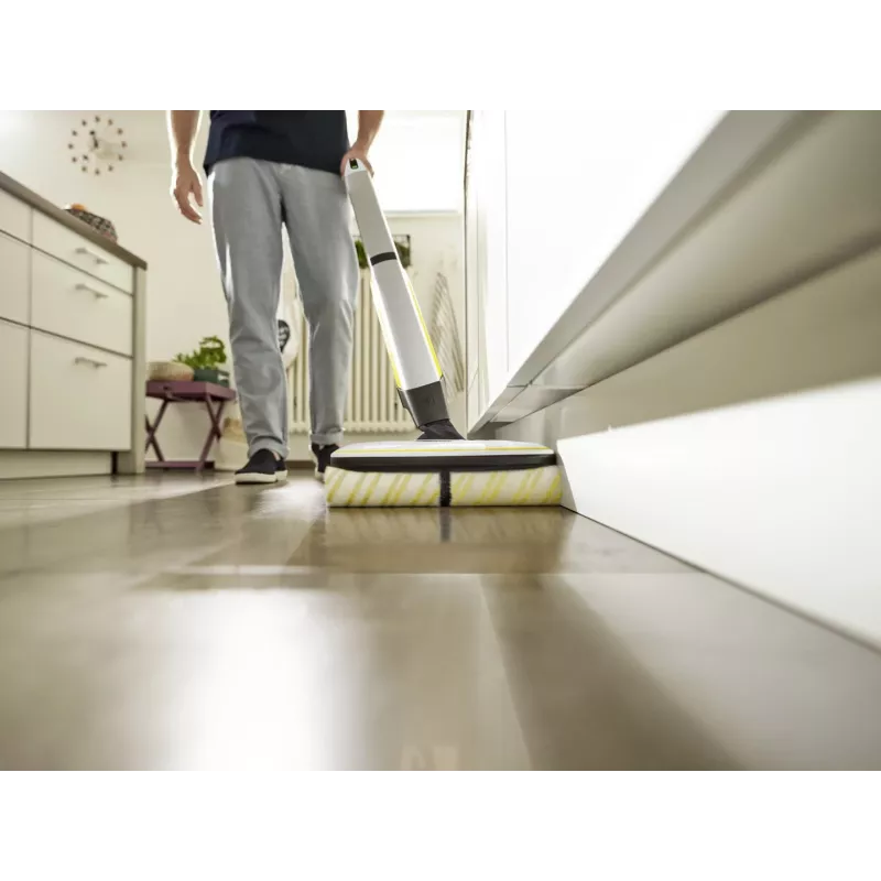 Vassoura elétrica com bateria Kärcher FC 7 CORDLESS húmido sem saco preto, branco, amarelo 2,85 Ah