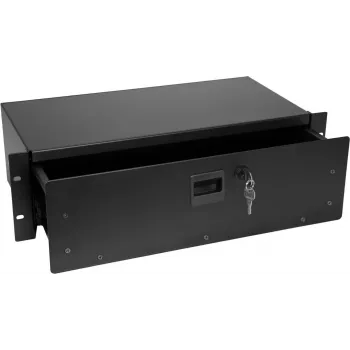 Gaveta para rack Omnitronic SN-3 3U com fechadura — gaveta de 3U para montagem em rack da Omnitronic