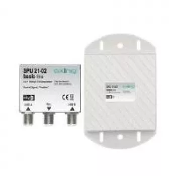 axing SPU 21-02 - combinador de cabos - 47 - 2200 MHz - cinzento - prateado - 120 mm - 30 mm - 70 mm