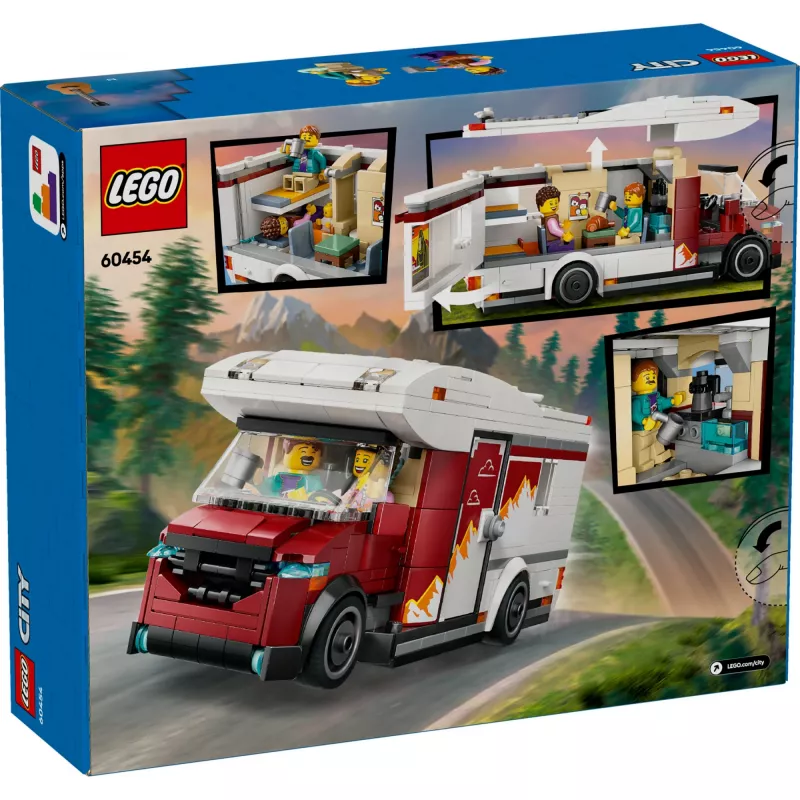 Brinquedo de construção LEGO City Autocaravana de aventura 60454, 385 peças, altura 80 mm, para crianças a partir de 6 anos