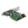 DeLOCK 90299 Placa PCIe x4, 1x USB Type-C + 1x USB Type-A, USB 3.2 Gen 2 (10 Gbps)