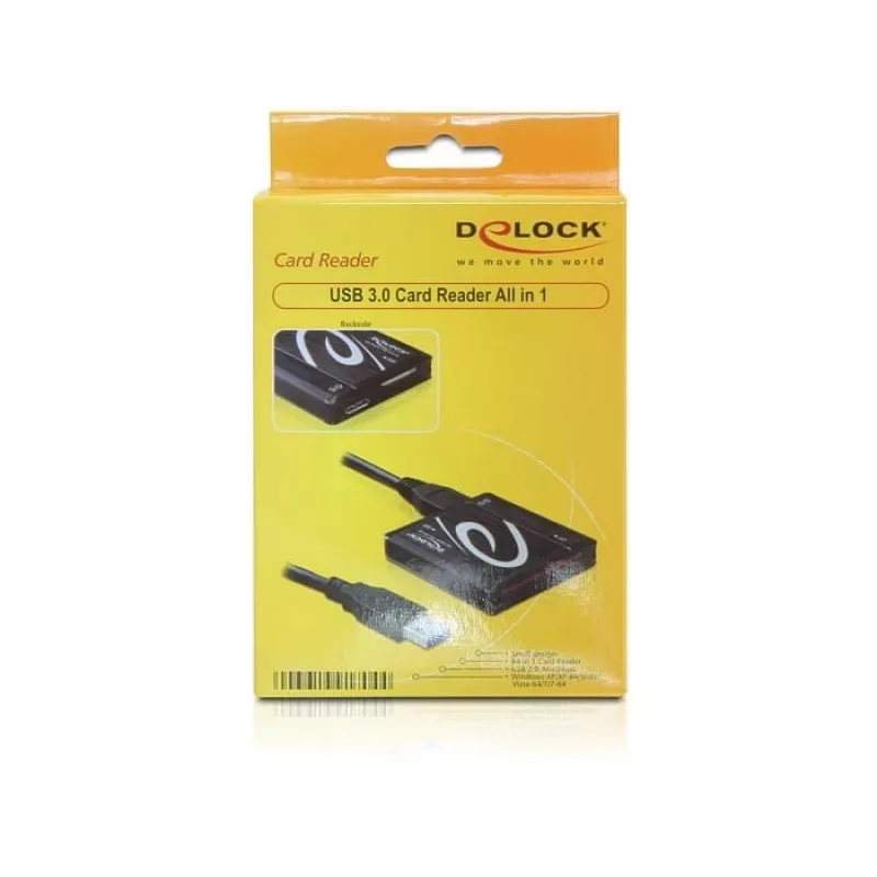 Leitor de cartões DeLOCK USB 3.0 All in 1 91704
