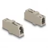Acoplador de fibra ótica DeLOCK LC simplex fêmea para LC simplex fêmea OM1/OM2 bege