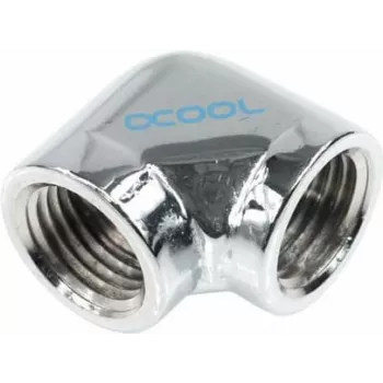 Alphacool HF Conector em L G1/4 fêmea para G1/4 fêmea - cromado (17041)