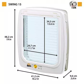 FERPLAST Swing 15 - porta grande para cão, branca
