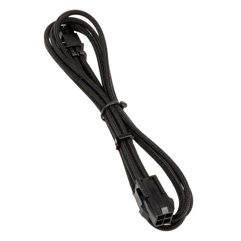 Cabo de extensão BitFenix Alchemy 4-Pin-ATX12V, 45 cm, revestido - preto
