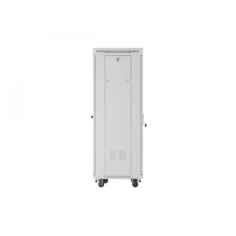 Armário rack de chão LANBERG 19 polegadas 32U 600×600 mm cinzento com portas perfuradas e LCD (embalagem plana)
