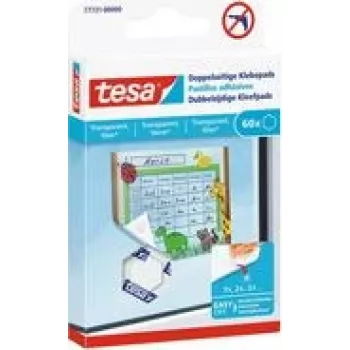 Almofadas adesivas de dupla face Tesa 77731-00000-01 — embalagem com 60, almofadas de montagem removíveis