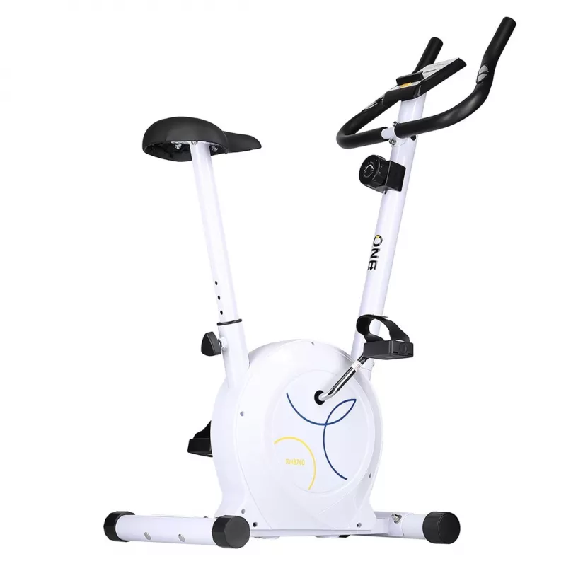 Bicicleta estática magnética One Fitness RM8740 branca