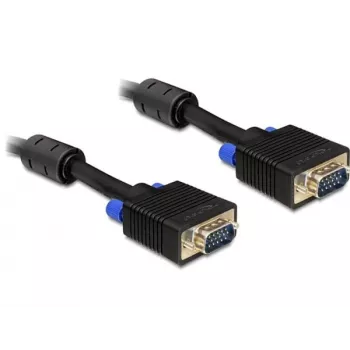 Cabo VGA DeLOCK 5m, VGA (D-Sub) preto, 82559