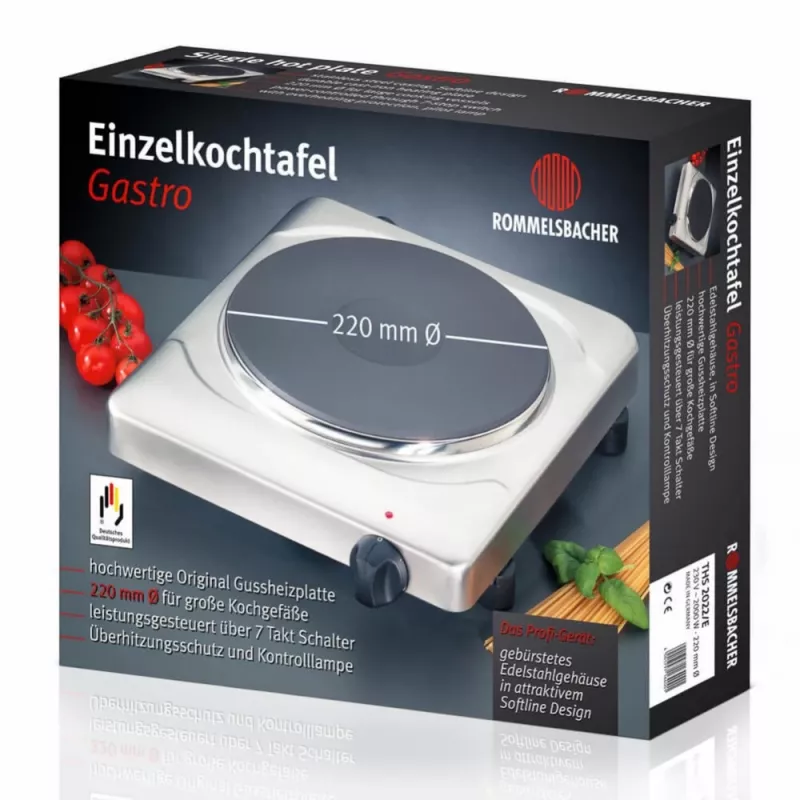 Placa de cozinhar Rommelsbacher THS 2022/E 1 zona com botão rotativo
