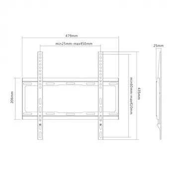 Suporte de TV SUNNE 32-55-EF preto 139,7 cm (55 polegadas)