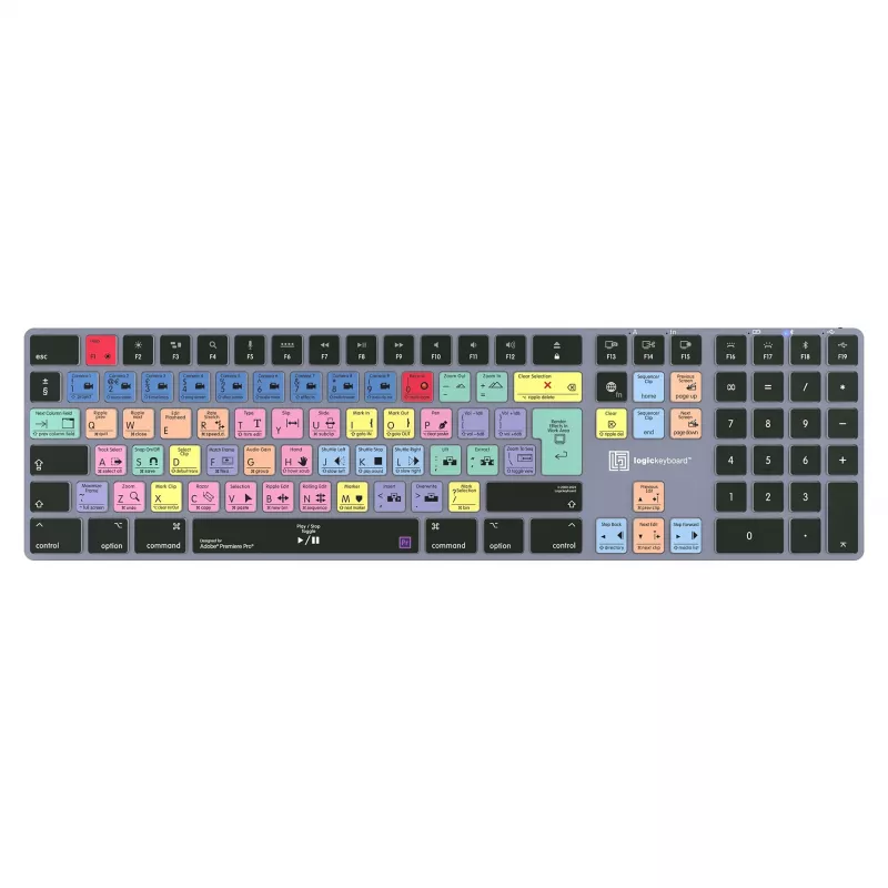 LogicKeyboard Titan DE Teclado Mac para Adobe Premiere Pro CC — layout alemão