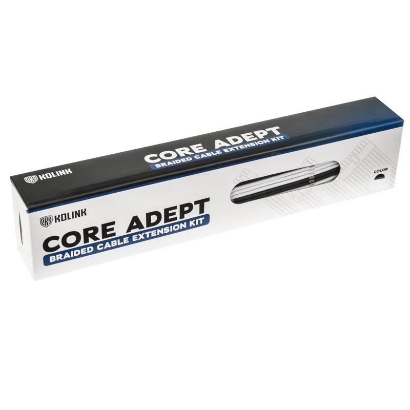 Conjunto de cabos modulares Kolink Core Adept para fontes de alimentação (preto/branco)
