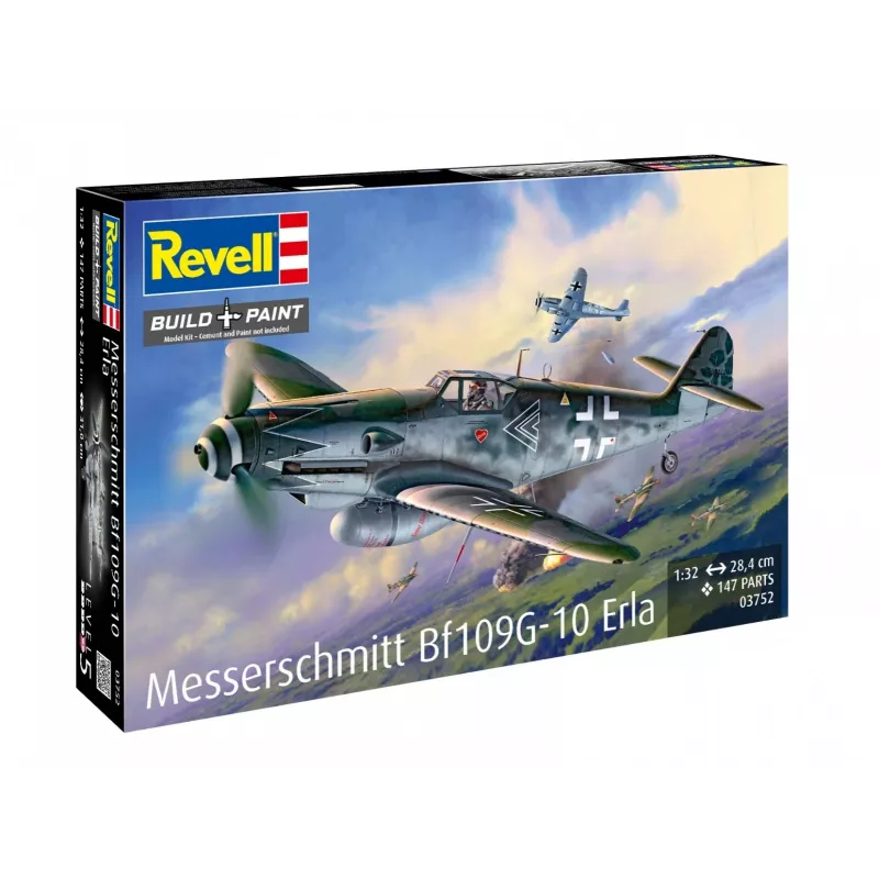 Modelo em plástico avião REVELL Messerschmitt Bf109G-10 Erla escala 1:32