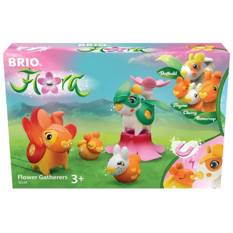 Figura de jogo Ravensburger BRIO Flora – Apanhadora de flores, figura de jogo para caminhos de ferro de madeira e conjuntos de jogo