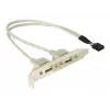 Suporte de slot 1x USB 5 pinos interno para 2x USB 2.0 externo DeLOCK 71000