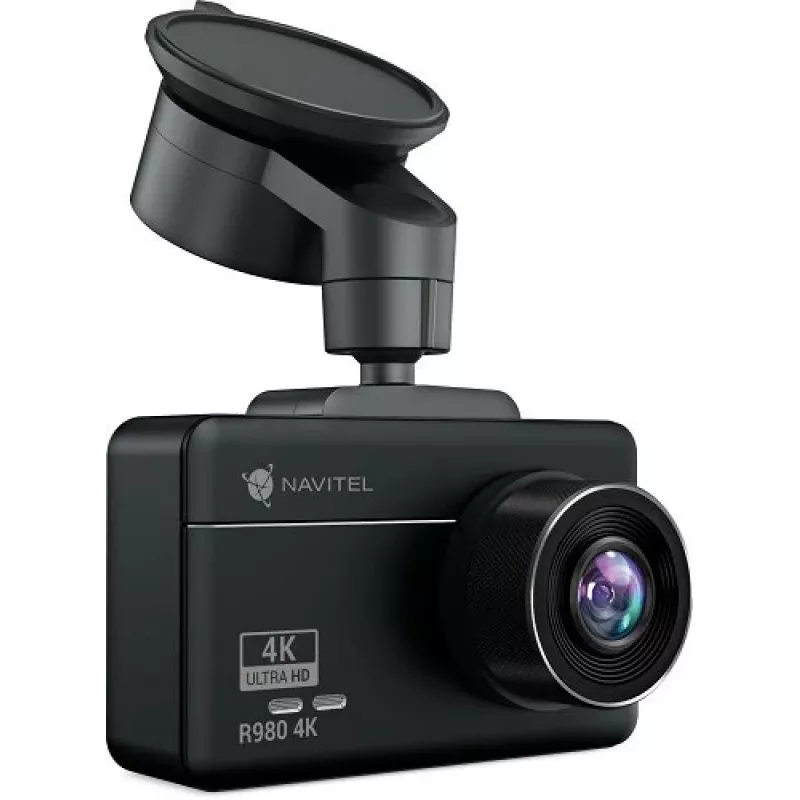 Dashcam Navitel com Wi-Fi, informador GPS e velocímetro digital R980 4K Ecrã IPS 3''; 854x480; Ecrã tátil mapas incluídos GPS (satélite)