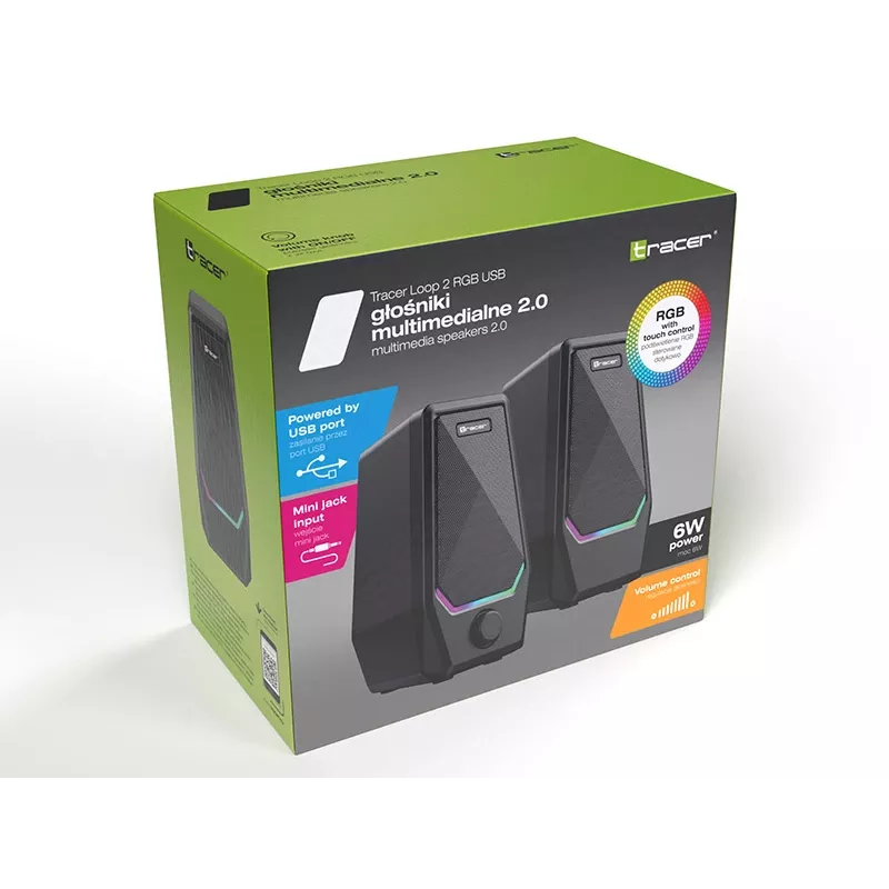 Tracer Loop 2.0 RGB Colunas multimédia USB 2.0, 6 W