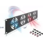 Tampa cega DELOCK 67416 – acessório metálico para rack com 4 ventoinhas integradas, cinzento escuro