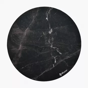 Tapete de proteção de chão para cadeiras Arozzi Zona Round Floor Pad – preto Marble, tapete de proteção redondo para pavimentos duros e alcatifados