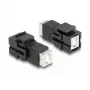Módulo Keystone DeLOCK USB 2.0 Type-B fêmea para USB 2.0 Type-B fêmea preto