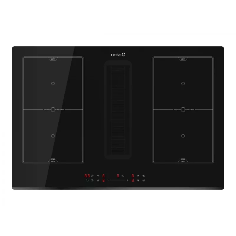 Placa com exaustor CATA | IAS 7024 | Indução | Número de zonas de cozedura 4 | Slider | Preto | CATA | Placa com exaustor | IAS 7024 | Indução | 77 cm | Número de zonas de cozedura