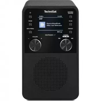 Rádio digital TECHNISAT DigitRadio 317 — preto, receção FM e DAB+