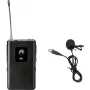 Microfone lavalier Omnitronic UHF-E Serie 828,6 MHz, microfone de lapela, cápsula esférica