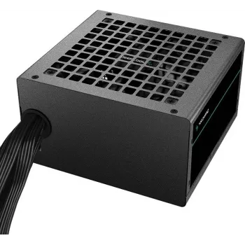 Fonte de alimentação DeepCool PF500 500 W ATX 2.4, 80 PLUS, ventoinha de 120 mm, 20+4-Pin, 2×6+2 PCIe, 4×SATA