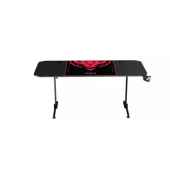 Mesa DIABLO CHAIRS X-Mate preta retangular fibra de carbono 1600x750x755 mm