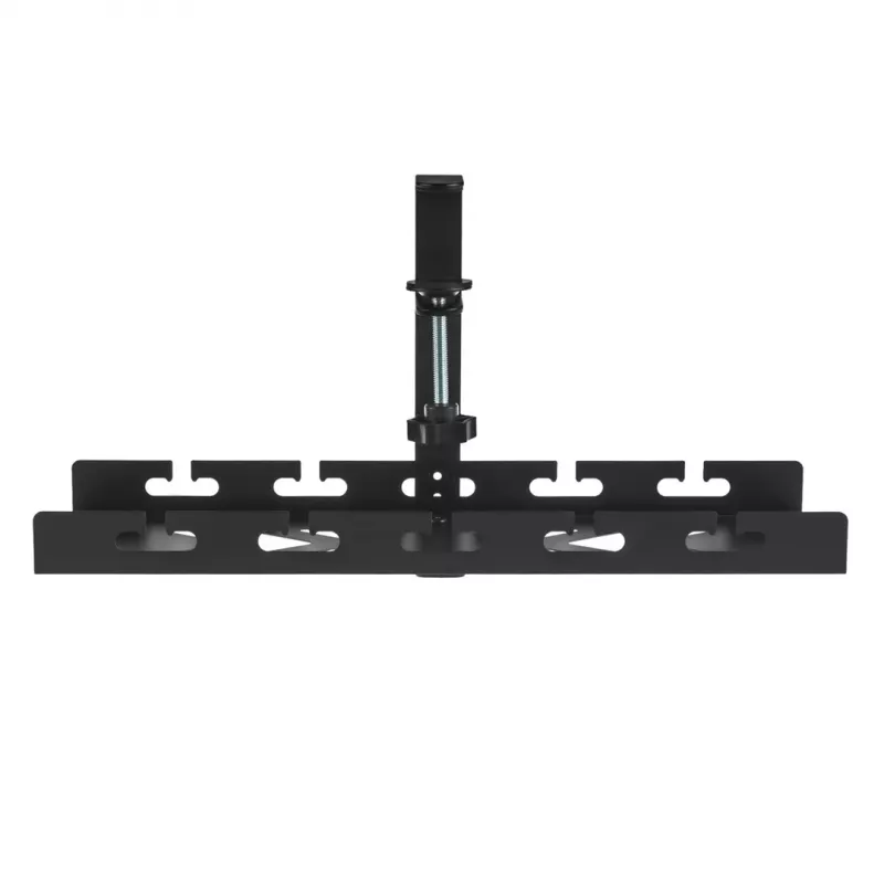 Maclean MC-105 B organizador de cabos para debaixo da secretária, aço/ABS, 400 mm, fixação por grampo para tampos de 5–50 mm, carga máx. 5 kg, preto