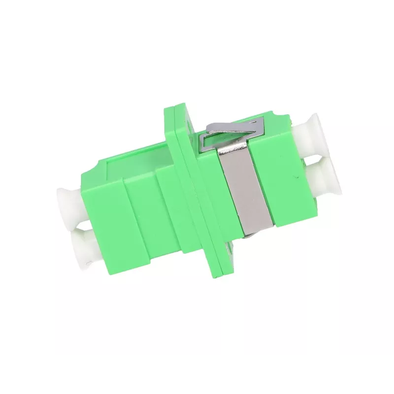 Adaptador de fibra ótica Extralink LC/APC monomodo duplex, verde, conector LC/APC macho