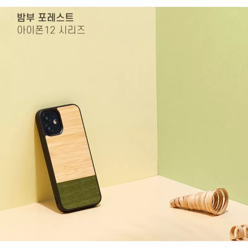 Capa para telemóvel Man and Wood para iPhone 12 mini – bambu forest preto