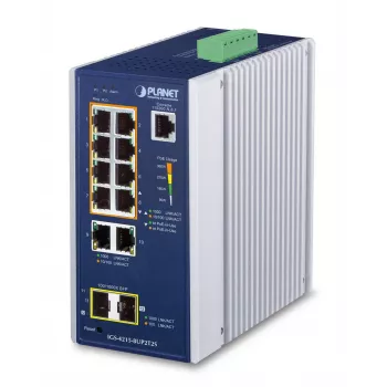 Switch gerido PLANET IGS-4215-8UP2T2S L2/L4 Gigabit Ethernet PoE 10 portas
