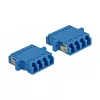 DeLOCK acoplador de fibra ótica LC Quad fêmea para LC Quad fêmea, Singlemode, azul, 2 unidades