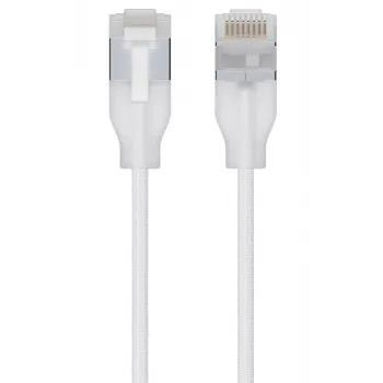 Cabo de rede UBIQUITI UACC-Cable-Patch-EL-C6A 0,15 m Cat6a RJ-45 branco translúcido