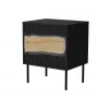 Mesa de cabeceira Cama INSERTO, 2 unid., 50x40x61.5 cm, preto + LED