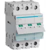 Hager SBN380. Corrente nominal: 80 A, tensão da bobina (máx.): 440 V. Número de módulos (máx.): 3 módulos. Largura: 52,5 mm, profundidade: 68 mm, altura: 83 mm (SBN380)