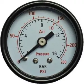 Manómetro de pressão Aerotec modelo 9415451 — rosca exterior de 1/4 polegadas