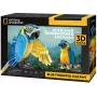 Puzzle 3D Cubicfun Arara-azul, 88 peças, modelo 306-DS1097H