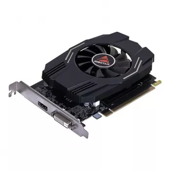 Placa gráfica BIOSTAR GeForce GT 1030 — 4 GB GDDR4, 64-bit, PCIe x16 4.0, refrigeração ativa, DVI-D + HDMI