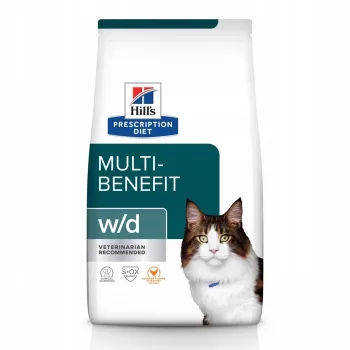 HILL'S PRESCRIPTION DIET Multi-Benefit Feline w/d alimento seco para gatos com frango 3 kg