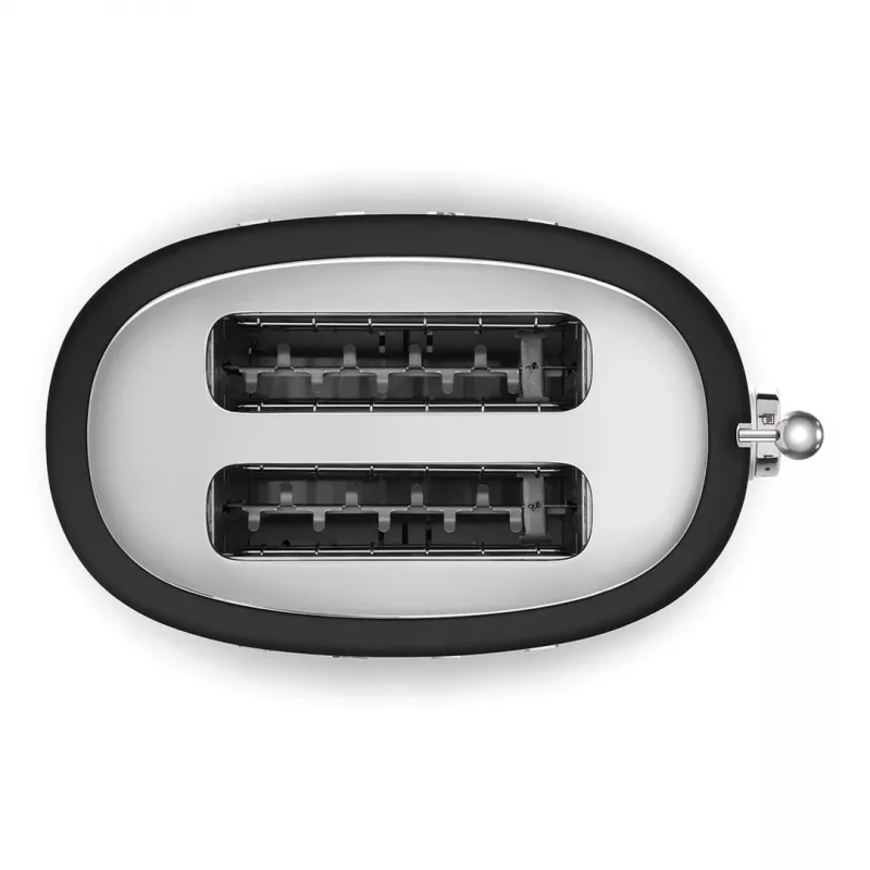 Torradeira Smeg 50's Style TSF01BLMEU 2 fatias preto aço inoxidável