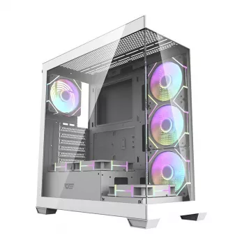 Caixa de computador Darkflash DS900 (branco) + 7 ventoinhas ARGB