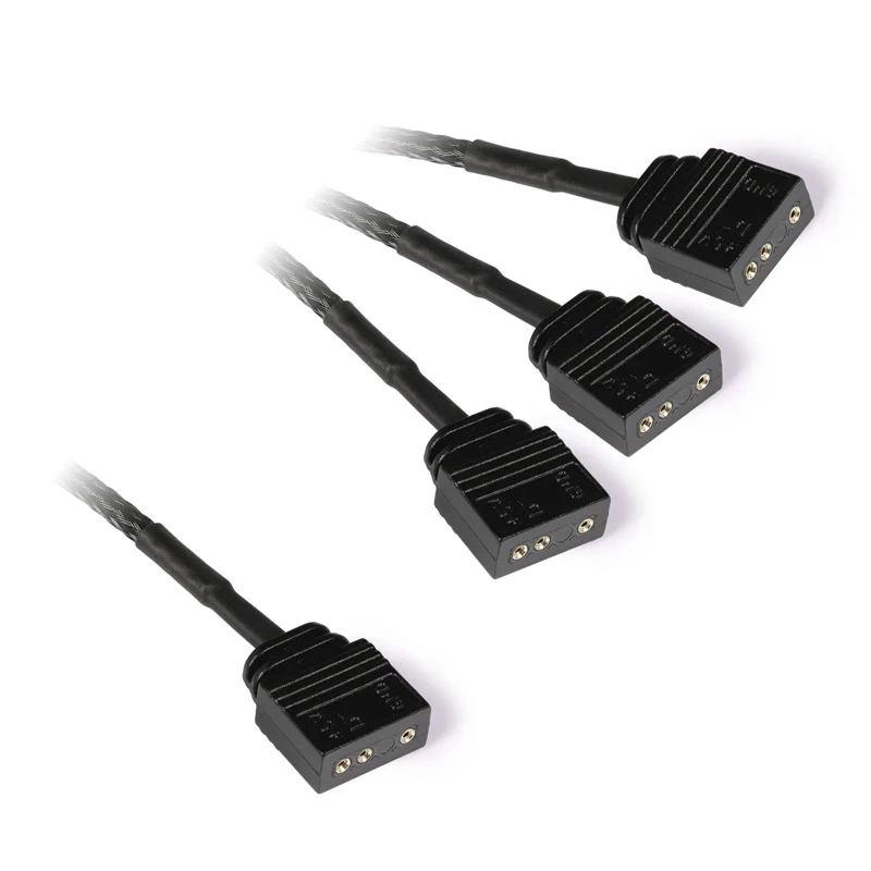Cabo divisor RGB em Y Alphacool 18707 5V preto 600mm