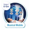 Carrossel projetor de música 3em1 bege