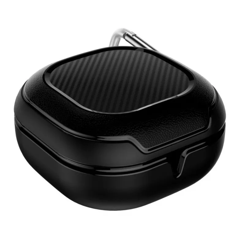 Tech-Protect Rough Carbon capa para o estojo de carregamento Samsung Galaxy Buds 2 Pro/2/Live/Pro, preta