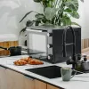 Forno elétrico Adler AD 6028 — 60 l, 2000 W, de instalação livre, botões rotativos, rotisserie, máx. 230 °C, preto
